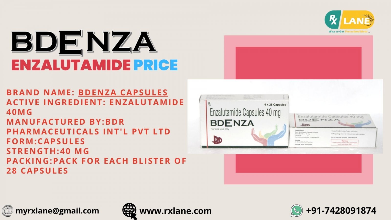Indian Enzalutamide Capsules Wholesale Price | Generic Xtandi Supplier Manila Philippines