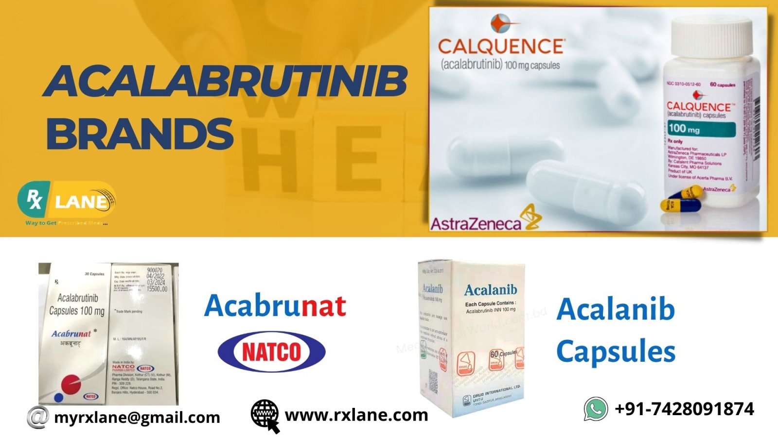 Buy Acalabrutinib Capsules Online Philippines | Generic Calquence Price Wholesale
