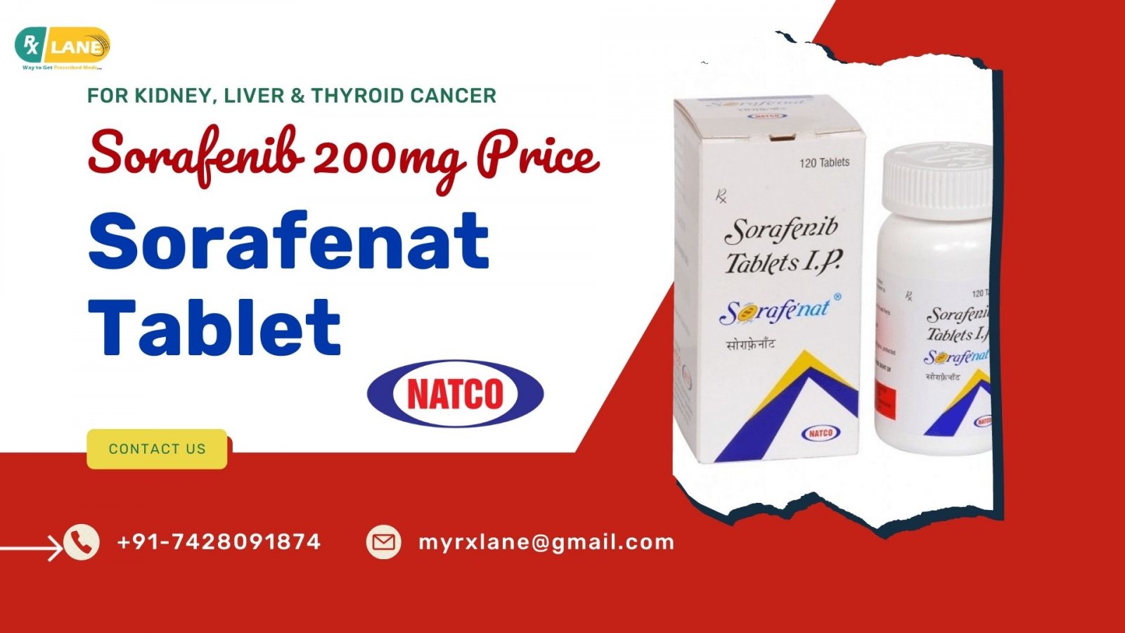 Sorafenib 200mg Tablet Price Wholesale Philippines | Sorafenat Natco Cost USA | Buy Generic Nexavar Online