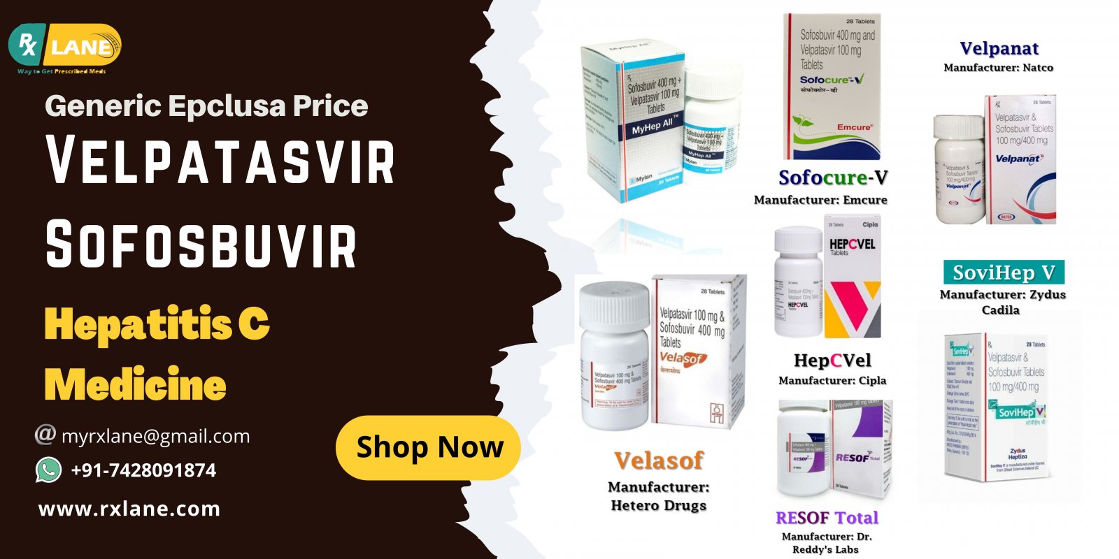 Buy Velpatasvir Sofosbuvir Tablet Wholesale Price Generic Epclusa Philippines