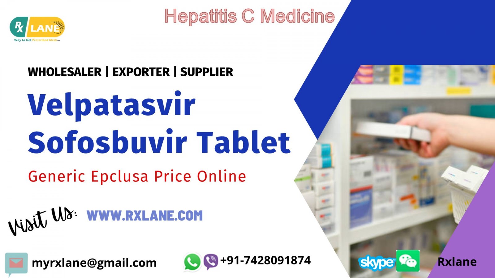 Indian Velpatasvir Sofosbuvir Tablet Price Wholesale Philippines Thailand Malaysia