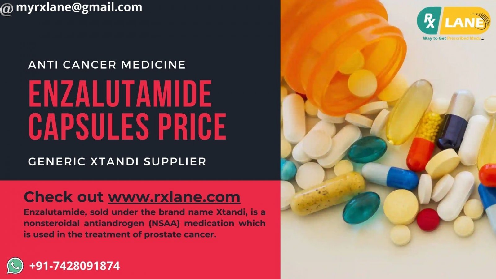 Enzalutamide capsules Wholesale Price Generic Xtandi Supplier Philippines Thailand Hong Kong