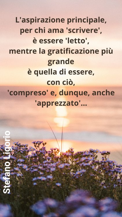 Aforismi di Stefano Ligorio - L'aspirazione e la gratificazione di chi ama 'scrivere'….jpg